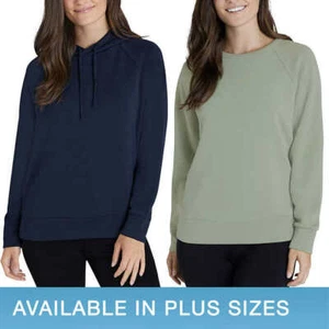 Eddie Bauer Ladies' Crewneck & Hoodie, 2-pack I63 - Picture 1 of 13