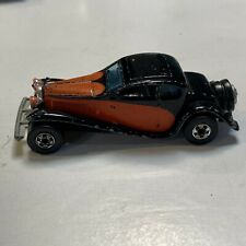 Hot Wheels 1/64 Diecast 1980 Black & Red ’37 Bugatti Car, Hong Kong played with