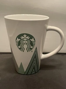 Starbuck Coffee Cup White Red And Green 16 Fl Oz Ceramic  - Picture 1 of 8