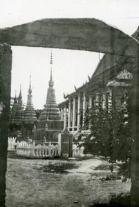 Kambodscha Angkor Wat Bottich archäologische Stätte altes Amateur Schnappschuss Foto 1934 - Bild 1 von 3