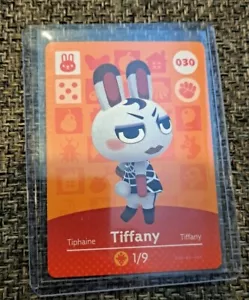 Tiffany - 30 - 030 - Series 1 - Authentic Animal Crossing Amiibo Card - Picture 1 of 2