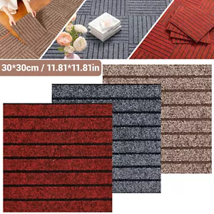1-100pcs Self Adhesive Stripe Carpet Tiles Commercial Home Retail Flooring - Picture 1 of 27