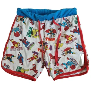 Peter Alexander Kids Boys Marvel Pyjama Sleep Shorts PJs Size 4 White - Picture 1 of 4
