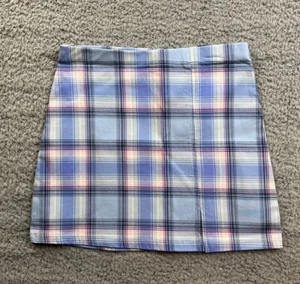 Art Class Girl's Size Small (6-7) Notch Plaid Pencil Skirt Blue - Picture 1 of 7