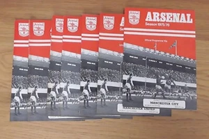 Arsenal 1975/76 Selection of Home League Programmes from menu M-S - Picture 1 of 8