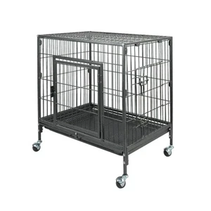 28 Inch Heavy Duty Dog Crate Escape Proof - Double Door Kennel with 2 Trays &... - Picture 1 of 7