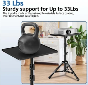 Multifunctional Tripod Stand Laptop Projector Holder Foldable Heavy-Duty 33lb - Picture 1 of 11