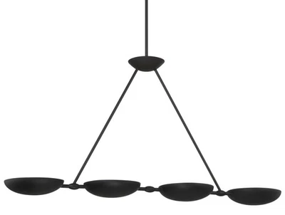 Lámpara de araña lineal Kovacs P1318 Undertas 4 luces 48" W - mineral de hierro Foto 1 de 4