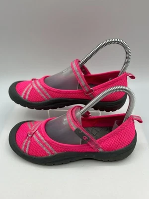 Champion Mary Jane Zapatos Niñas EE. UU. 2 Rosa Brillante Malla Tela Ajustable 151106 Foto 1 de 4
