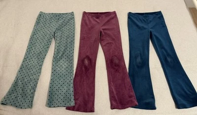 Tea Collection Very Velour Flare Pants Girls Size 7 (lot if 3) - Image 1 of 4