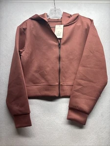 Woman’s A New Day Scuba Knit Full Zip Hoodie Rust XS - Bild 1 von 6