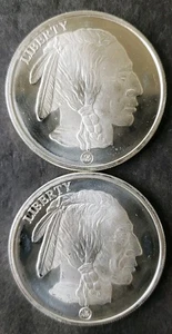 Zwei RMC 1oz Silber Büffelmedaillen - Bild 1 von 3