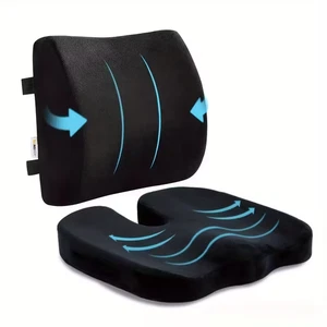 CUSCINO ERGONOMICO MEMORY FOAM SEDUTA E LOMBARE SEDIA SCRIVANIA TRASPIRANTE - Imagen 1 de 10