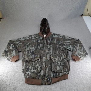 Vintage Cabelas Jacke Herren Large Trebark Camo Kapuze Jagdmantel USA 90s - Bild 1 von 22