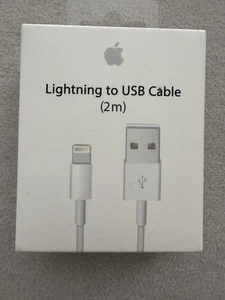 Câble de synchronisation de charge Apple Lightning vers USB 2m - Blanc - Photo 1 sur 2