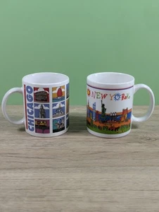 Vintage 1990’s Chicago & New York USA Souvenir Keramik Kaffeetassen His And Her’s - Bild 1 von 10