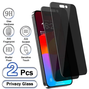 2PCS For iPhone 16 Pro/Pro Max Full Coverage Privacy Glass Screen Protector USA - Picture 1 of 20
