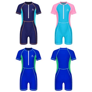 Unisex Kids Swimsuit Beach Bodysuit Swimwear Jumpsuit One Piece Summer Bathing - Picture 1 of 26