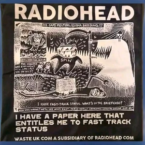 Vintage - Radiohead Creep Black Canvas Crossbody Messenger Bag Purse Rare Band - Picture 1 of 3