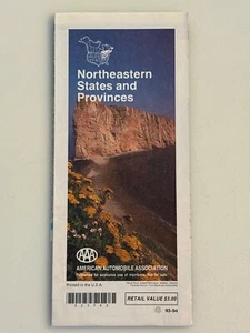 1993 Northeastern States Provinces Interstate Map AAA American Auto Association - Picture 1 of 5