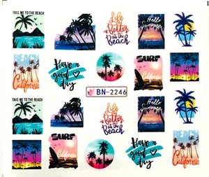 Nail Art Nagel Sticker Wasser Transfer Tattoo Palme Sommer Sonne BN-2246-1987 - Bild 1 von 1