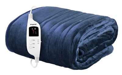 Emperial Electric Heated Throw Blanket Soft Fleece 9 Hour Timer Machine Washable - Image 1 of 4