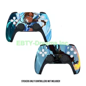 Set of 2 Avatar Anime Aang, Katara SKIN STICKER DECAL PS5 Controller - Picture 1 of 1