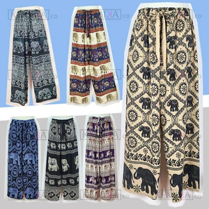 Womens Wide Leg Pants Palazzo Sarong Bohemian Gypsy Hippie Trousers Wrap WBF - Picture 1 of 64