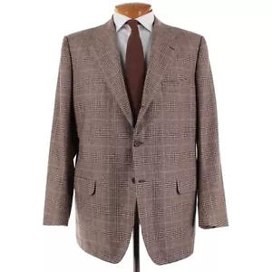 Kiton Vicuna Peru/Cashmere/Silk Sport Coat Size 56L (46L US) Brown & Tan Plaid - Picture 1 of 11