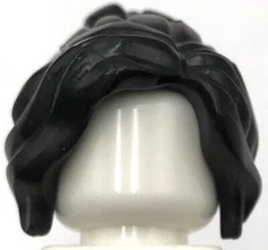 Lego New Black Minifigure Hair Long Wavy Ponytail Part - Picture 1 of 2