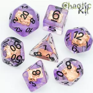 Set di dadi classe Warlock Dungeons and Dragons, libro degli incantesimi. DND Set dadi poliedrici - Foto 1 di 5
