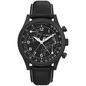 Timex Waterbury Traditional Fly Back Chrono 43mm Black - Picture 1 of 5