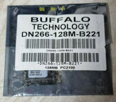 2x buffalo 128MB PC2100 DDR-266MHz CL2.5 200-Pin SoDimm  Module DN266-128M-B221 - Image 1 of 2