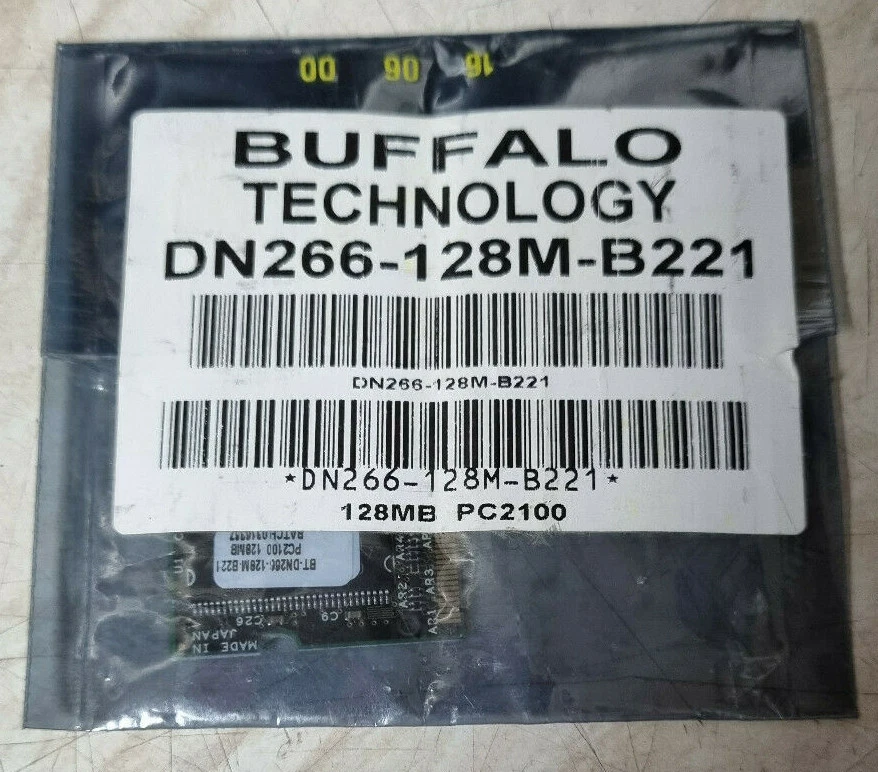 2x buffalo 128MB PC2100 DDR-266MHz CL2.5 200-Pin SoDimm  Module DN266-128M-B221 - Image 1 of 2