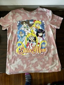 Sailor Moon Vintage Pink Tie Dye Tshirt - Picture 1 of 5