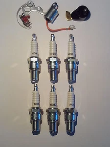 TRIUMPH TR6 1969 - 1975 TUNE UP KIT POINTS PLUGS ROTOR ARM & CONDENSER JR850 - Picture 1 of 1