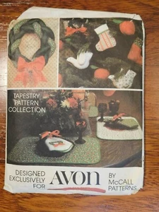 McCall's AVON Tapestry Pattern Collection / Christmas - UNCUT 10 Holiday Crafts - Picture 1 of 2