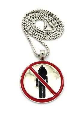 NUEVO COLGANTE TRAVIS SCOTT CON CADENA CAJA 24" CHAPADO EN ORO BLANCO Foto 1 de 4