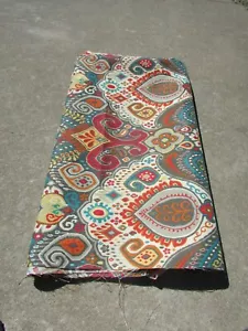 Sun & Shade Waverly Screen Print Outdoor Multicolor Paisley Floral Fabric 2 Yard - Picture 1 of 6