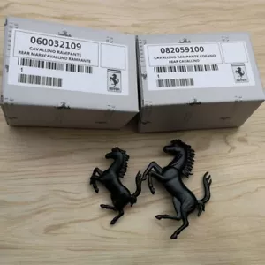 Ferrari 458 Italia&Spider Front&Rear Bumper Black Horse Badge Emblem Kit - Picture 1 of 4