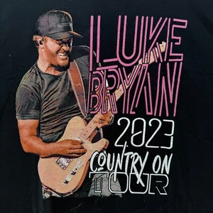 Camiseta Luke Bryan Para Hombre 2XL Negra Country On Tour 2023 Música Country Lado Doble - Imagen 1 de 10