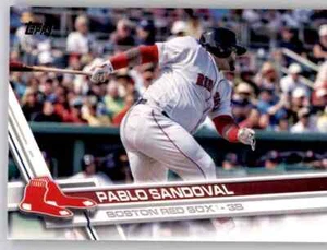 2017 Topps Series 2 Pablo Sandoval Base Card MLB PWE Set Break Red Sox #392 - Picture 1 of 2