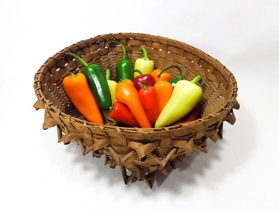 EARLY 20TH C NATIVE AMERICAN MICMAC, SWEET GRASS PORCUPINE BASKET, PENOBSCOT, ME - Image 1 of 4