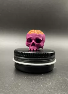 4T5 Design 777 Brain Dead Skull Pink/Orange Bead EDC Zipper Pull Playge Ferg GBG - Bild 1 von 6