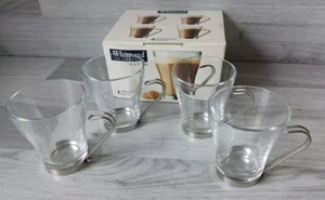 Whittard Of Chelsea 4 x Cappucino Gläser Glas/Metall Made In Italy - Bild 1 von 19