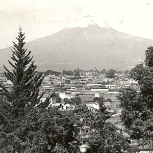 c.1955 Popocatépetl Vulkan Bergblick auf Puebla Mexiko RPPC Morelos - Bild 1 von 3