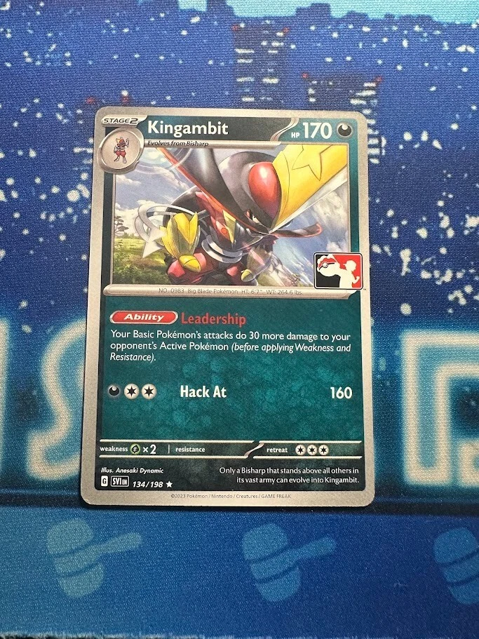 Pokemon TCG Kingambit SVI 134/198 Play! Prize Pack Series NM - Image 1 of 1