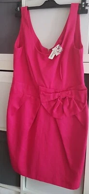 С ЯРЛЫКАМИ G:21 Ana ярко розовый шикарный платье без рукавов бант свадьбы вечеринки 14uk George - Изображение 1 из 4