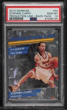 2010-11 Donruss Production Line Cracked Ice Stephen Curry #54 PSA 10 GEM MT