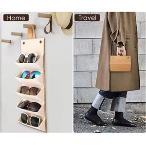 5 Fächer Faltbar Brillen Halter Box Brillen Aufbewahrung Organizer Reise Etuis - Bild 1 von 19